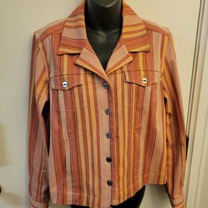 Christopher and Banks striped button down jacket